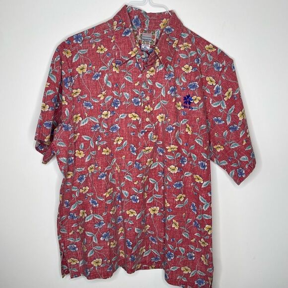 Reyn Spooner Commemorative Classic Red Coral Hibiscus Print SS Shirt Size XL - Picture 5 of 6